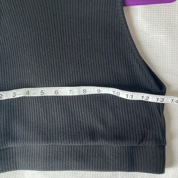 Zara Black Knit Crop Top Size M - Picture 5 of 7